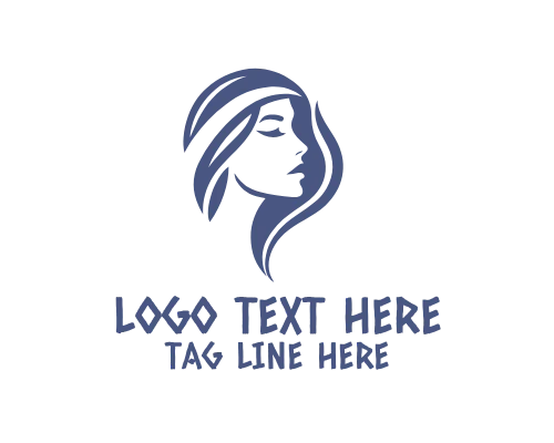 Beauty Line Face Logo for Cosmetic Branding