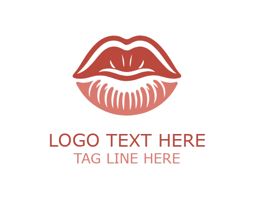 Beauty Lips Badge Logo for Cosmetic and Feminine Branding