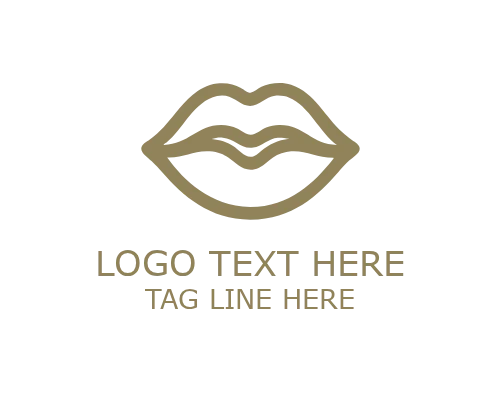 Beauty Lips Emblem Logo for Cosmetic and Spa Branding