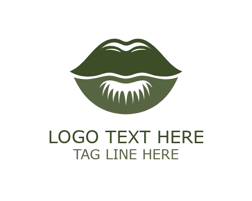 Beauty Mark Lips Logo for Cosmetic and Fashion Branding