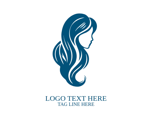  Beauty Portrait Women Hair Logo