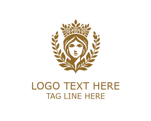Beauty Queen Crown Logo for Cosmetic and Luxury Branding
