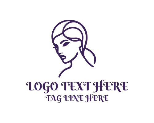 Beauty Salon Female Line Logo