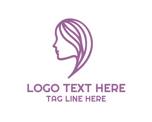 Beauty Salon Feminine Face Logo