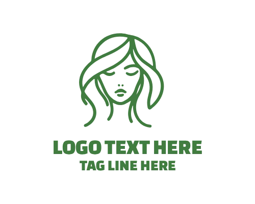 Beauty Salon Woman Line Logo