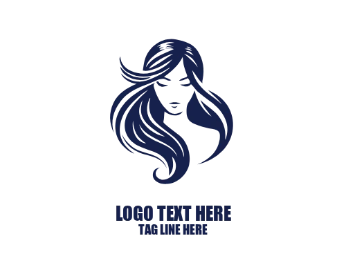 Beauty Silhouette Women Hair Icon