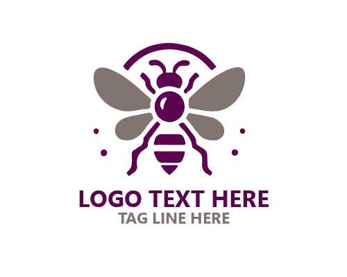 Bee and Flower Logo for Nature and Wellness Brands