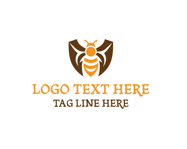 Bee Community Shield Logo logo template preview