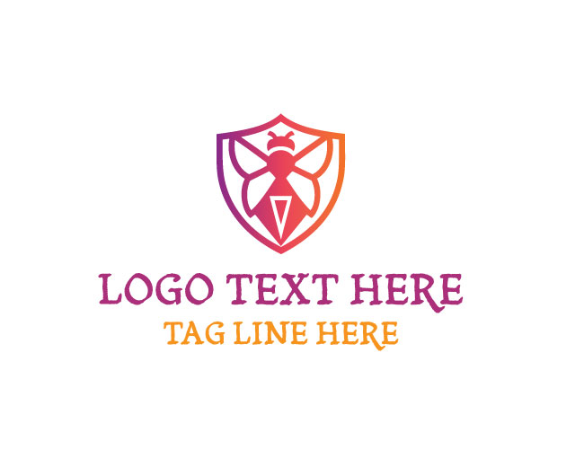 Bee Farm Shield Logo logo template preview