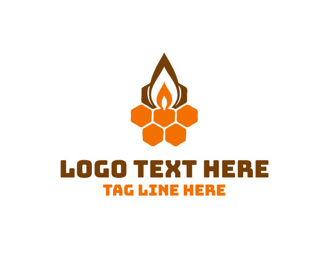  Bee Honey Candle Logo