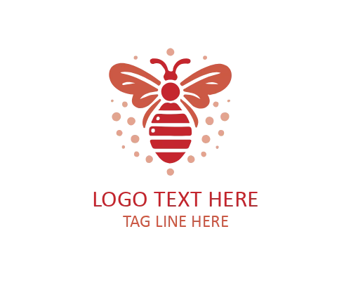 Bee Logo Minimal Line Art Design