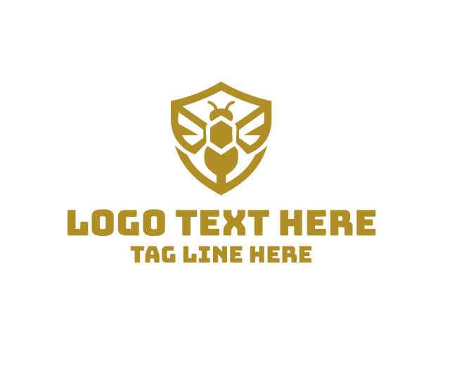 Bee Nature Badge Logo logo template preview