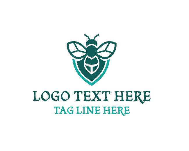 Bee Organic Emblem Logo logo template preview