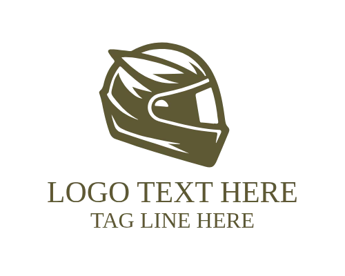 Bike Helmet Outline Logo for Industrial Branding