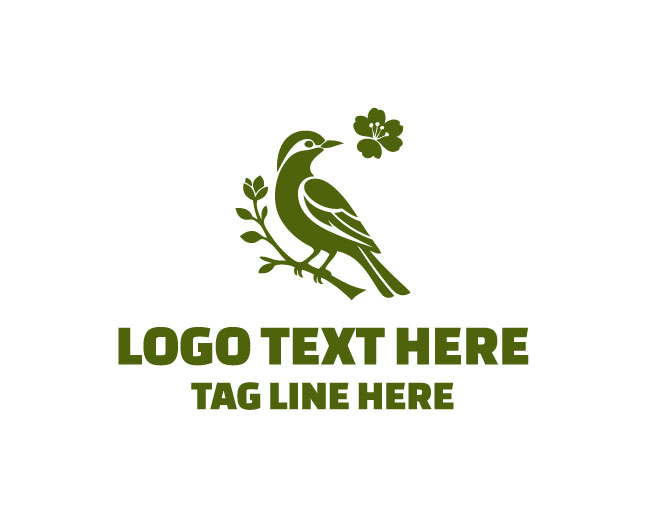 Bird Branch Natural Logo Design