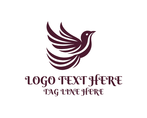 Bird flying wings Logo