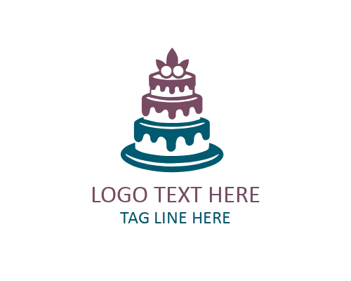 Birthday Cake Party Celebration Logo