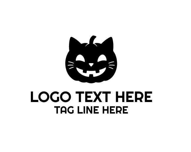 Black Pumpkin Cat Logo