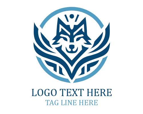 Blade Wolf Mascot Logo