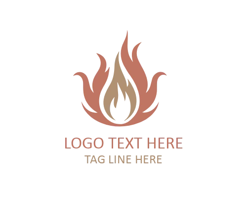 Blaze Fire Modern Logo