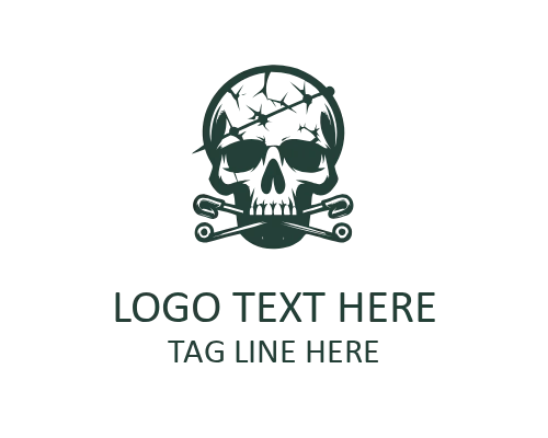 Blaze Punk Skull Logo