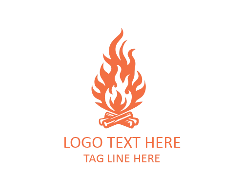 Blazing Fire Icon Logo