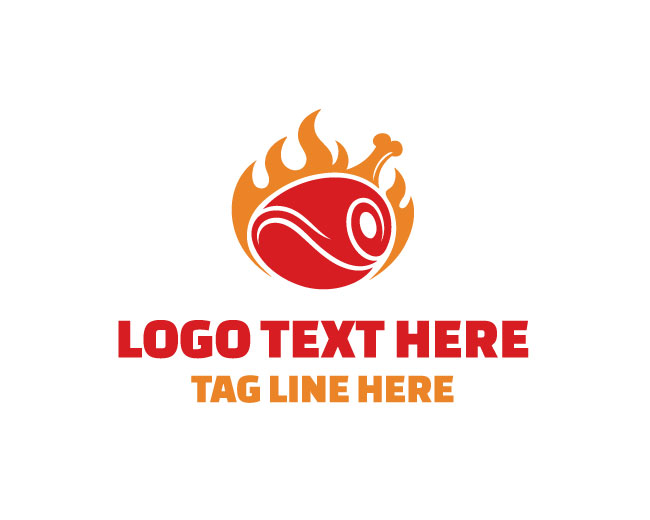 Blazing Ham Meat Logo