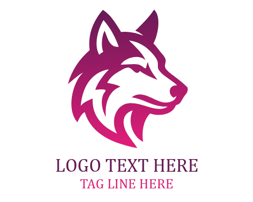 Blood Moon Wolf Mascot Logo