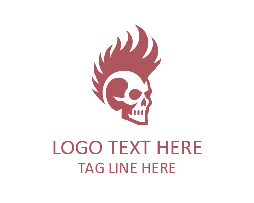 BloodSpike Punk Skull Logo