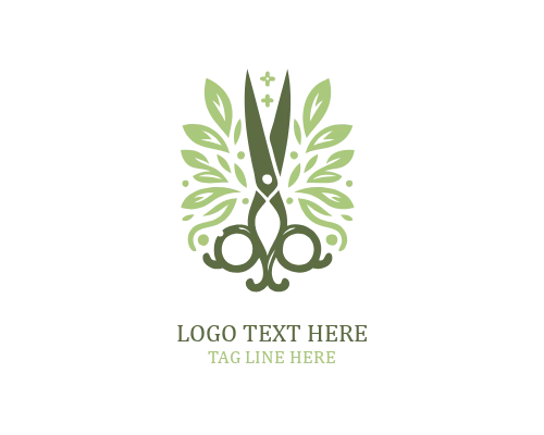 Bloom Scissor Floral Logo