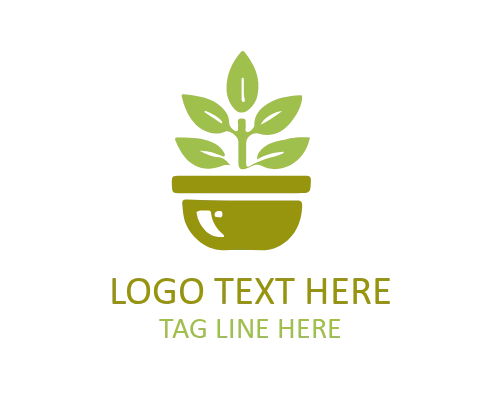 Blooming Plant Pot Floral Logo