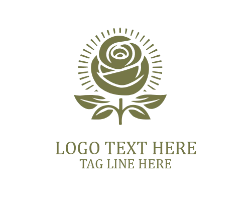Blooming Rose Icon Logo