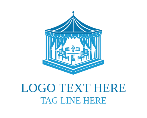 Blue Colour Events Tent Logo