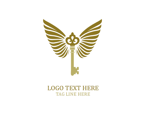 Blue Sky Wings Key Logo