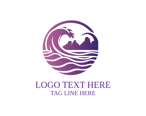 Blue Wave Surfing Logo for Adventure and Coastal Brands