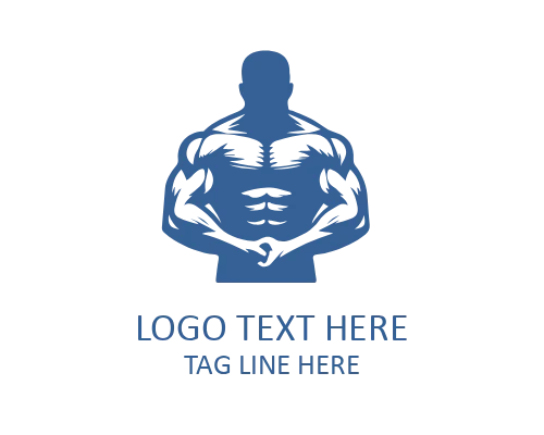 Body Power Muscular Man Logo