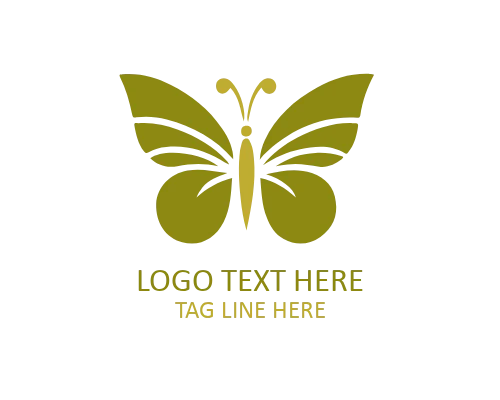  Boho Artistic Butterfly Logo