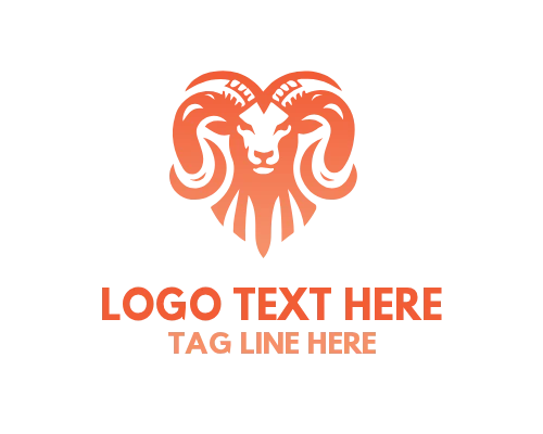 Bold Animal Ram Head Logo