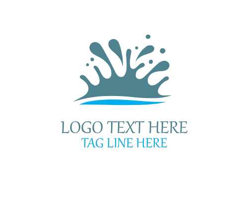 Bold Aqua Burst Splash Logo for Energetic Brands