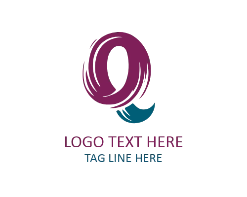 Bold Artistic Brush Letter Q Symbol Logo for Strong Identity