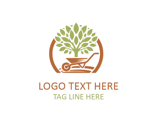 Bold Barrow Gardening Logo for Landscaping Businesses and Strong Outdoor Branding