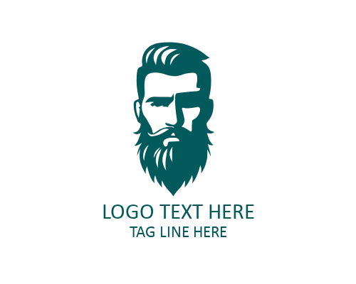 Bold Beard Guy Mascot Logo Design