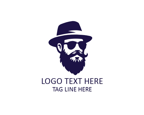 Bold Beard Guy Mascot Logo