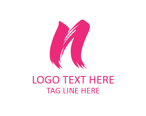 Bold Brush Letter N Logo for Strong Identity