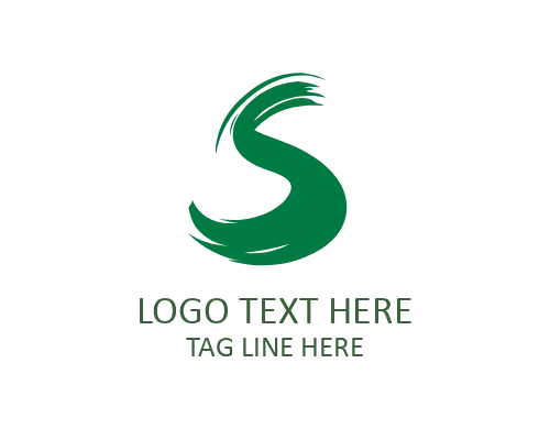 Bold Calligraphy Brush Letter S Logo for Strong Branding