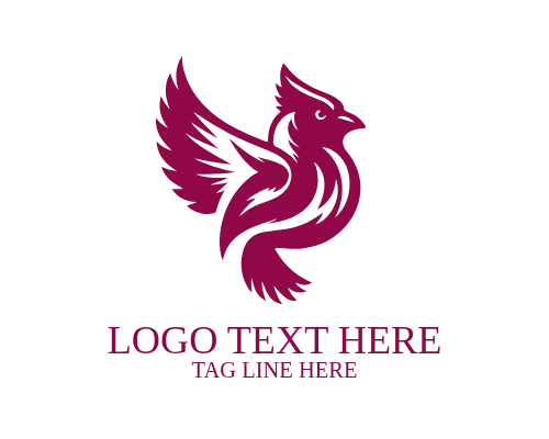 Bold Cardinal Silhouette Logo
