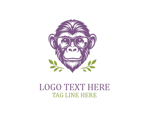 Bold Cartoon Monkey Logo