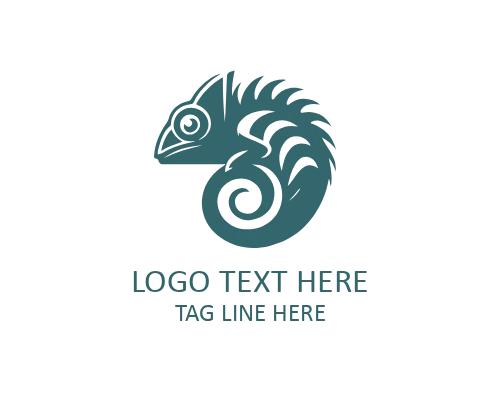 Bold Chameleon Flat Logo for Strong Branding