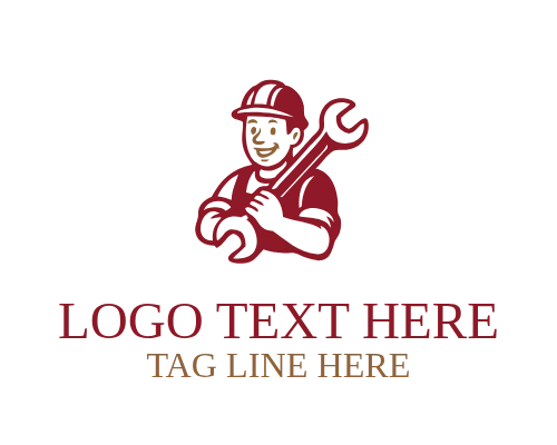 Bold Construction Mascot Logo