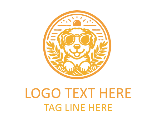 Bold Dog Emblem Mascot Logo